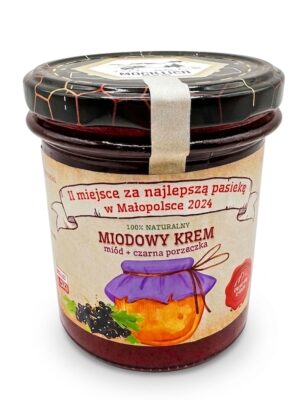 Miodowy krem miód z czarną porzeczką 450g