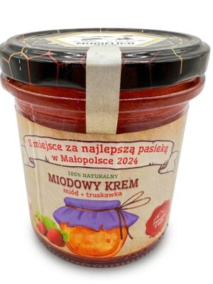 miodowy krem miód z truskawką
