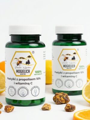 naturalne pastylki z propolisem 10% i witaminą C